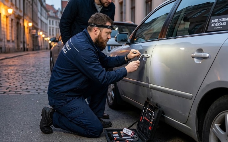 Auto durvju atvēršana Rīgā
